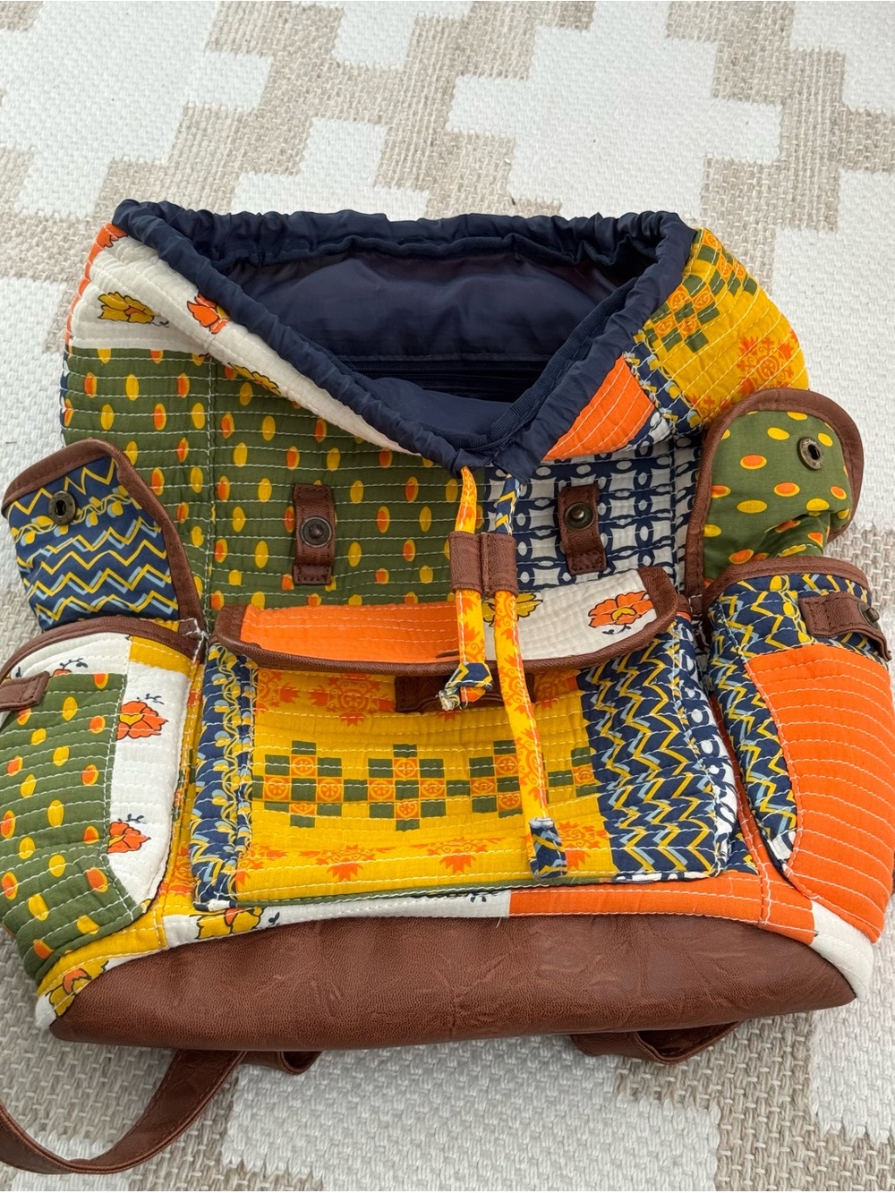 Mossimo Supply Co. Quilted Backpack with Brown Trim - Picture 9 of 11